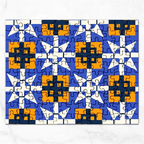 Shapes on a blue background                                                           Jigsaw Puzzle (Rectangular) from ArtsNow.com Front