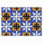 Shapes on a blue background                                                           Large Glasses Cloth