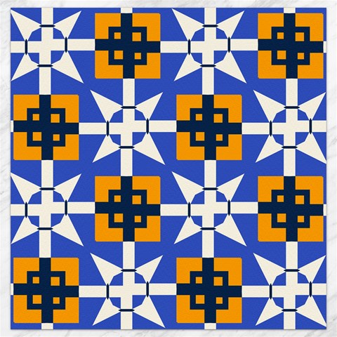 Shapes on a blue background                                                           Canvas 16  x 16  from ArtsNow.com 15.2 x15.41  Canvas - 1