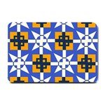 Shapes on a blue background                                                           Small Doormat