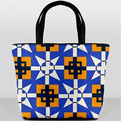 Shapes on a blue background                                                           Bucket Bag from ArtsNow.com Back