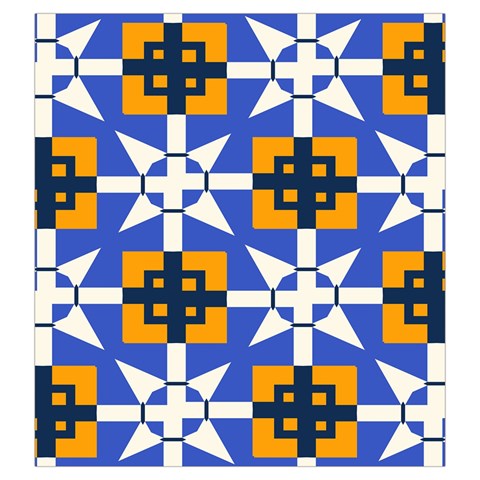 Shapes on a blue background                                                           Drawstring Pouch from ArtsNow.com Front