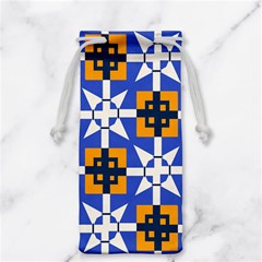 Shapes on a blue background                                                           Jewelry Bag from ArtsNow.com Front