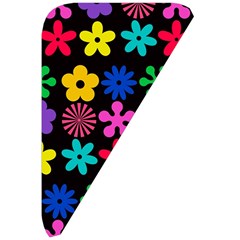Colorful flowers on a black background pattern                                                         Belt Pouch Bag (Large) from ArtsNow.com Front Right