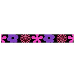 Colorful flowers on a black background pattern                                                         Belt Pouch Bag (Large) from ArtsNow.com Bottom
