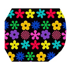 Colorful flowers on a black background pattern                                                         Belt Pouch Bag (Large) from ArtsNow.com Tape