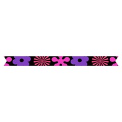 Colorful flowers on a black background pattern                                                                Short Sleeve V Hem