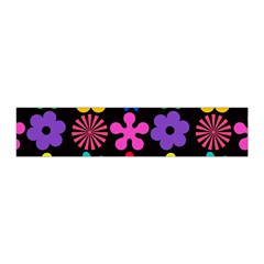 Colorful flowers on a black background pattern                                                        Pleated Skirt from ArtsNow.com Waist Band