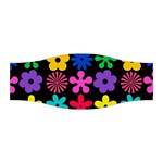 Colorful flowers on a black background pattern                                                            Stretchable Headband