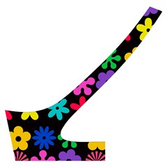 Colorful flowers on a black background pattern                                                           Cross Back Hipster Bikini Set from ArtsNow.com Back Left