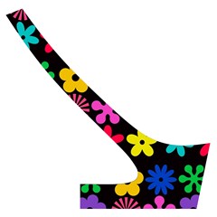 Colorful flowers on a black background pattern                                                           Cross Back Hipster Bikini Set from ArtsNow.com Back Right
