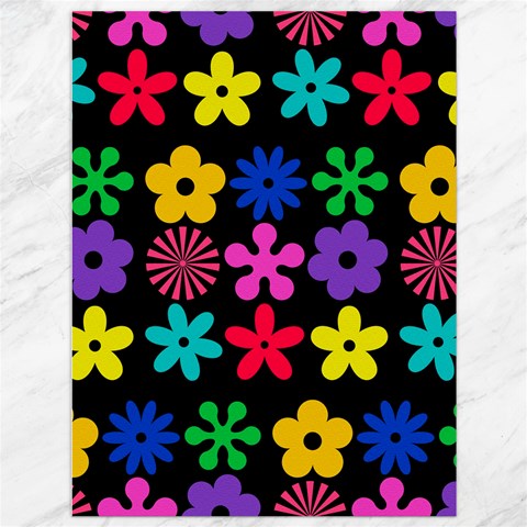 Colorful flowers on a black background pattern                                                            Canvas 36  x 48  from ArtsNow.com 35.26 x46.15  Canvas - 1