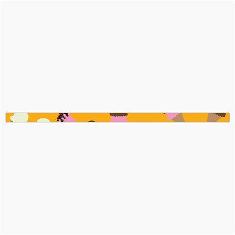 Ice cream on an orange background pattern                                                          Roll Up Canvas Pencil Holder (M) from ArtsNow.com Strap