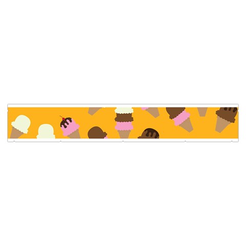 Ice cream on an orange background pattern                                                        Makeup Case (Medium) from ArtsNow.com Zipper Front