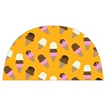 Ice cream on an orange background pattern           Anti scalding pot cap