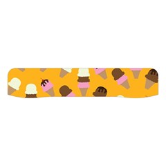 Ice cream on an orange background pattern                                                          Women s Button Up Puffer Vest from ArtsNow.com Neckline