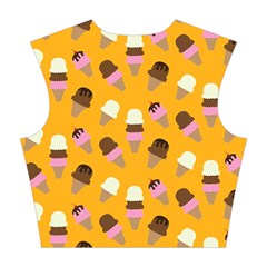 Ice cream on an orange background pattern                                                             Cotton Crop Top from ArtsNow.com Back