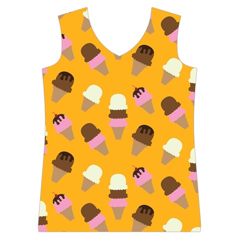Ice cream on an orange background pattern                                                             Women s Basketball Tank Top from ArtsNow.com Front