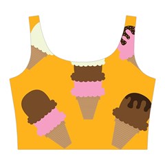 Ice cream on an orange background pattern                                                            Midi Sleeveless Dress from ArtsNow.com Top Front