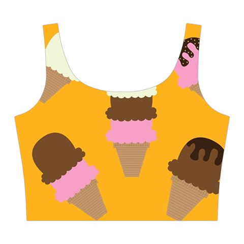 Ice cream on an orange background pattern                                                            Midi Sleeveless Dress from ArtsNow.com Top Back