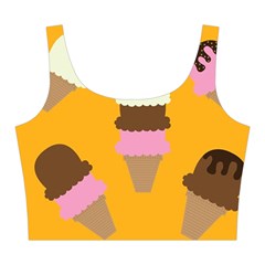 Ice cream on an orange background pattern                                                            Midi Sleeveless Dress from ArtsNow.com Top Back