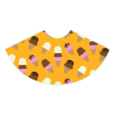 Ice cream on an orange background pattern                                                            Midi Sleeveless Dress from ArtsNow.com Skirt Back