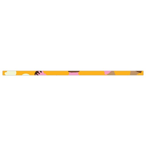 Ice cream on an orange background pattern                                                            Midi Sleeveless Dress from ArtsNow.com Hem