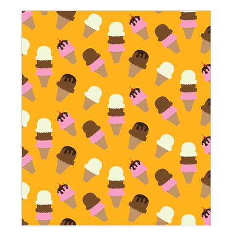 Ice cream on an orange background pattern                                                              Duvet Cover (King Size) from ArtsNow.com Duvet Quilt