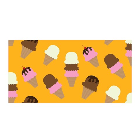Ice cream on an orange background pattern                                                            Satin Wrap from ArtsNow.com Front