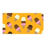 Ice cream on an orange background pattern                                                            Satin Wrap
