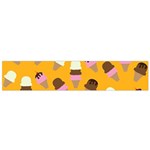 Ice cream on an orange background pattern                                                             Flano Scarf