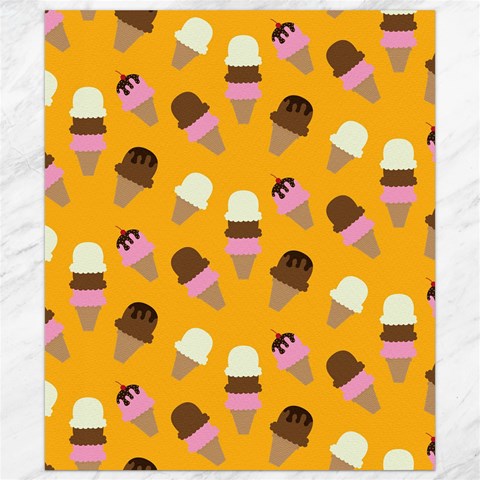 Ice cream on an orange background pattern                                                             Canvas 8  x 10  from ArtsNow.com 8.15 x9.66  Canvas - 1
