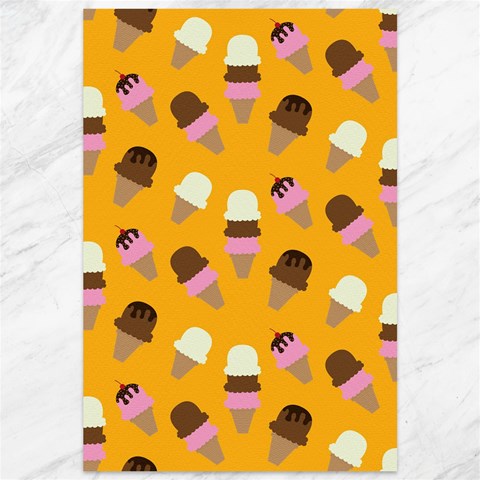 Ice cream on an orange background pattern                                                             Canvas 12  x 18  from ArtsNow.com 11.88 x17.36  Canvas - 1