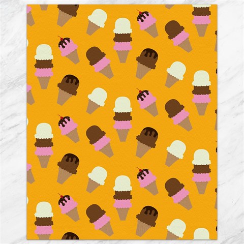 Ice cream on an orange background pattern                                                             Canvas 16  x 20  from ArtsNow.com 15.75 x19.29  Canvas - 1
