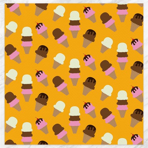 Ice cream on an orange background pattern                                                             Canvas 20  x 20  from ArtsNow.com 19 x19.27  Canvas - 1