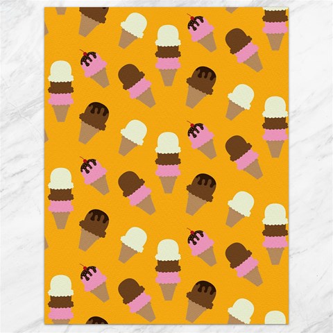 Ice cream on an orange background pattern                                                             Canvas 18  x 24  from ArtsNow.com 17.8 x23.08  Canvas - 1