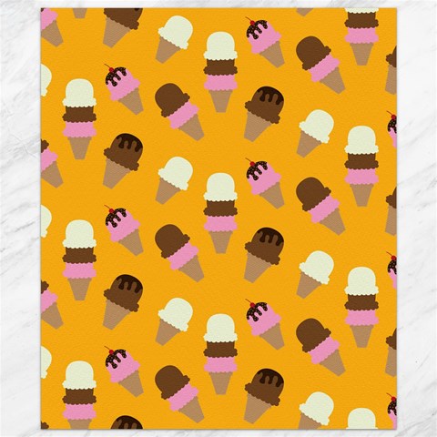 Ice cream on an orange background pattern                                                             Canvas 20  x 24  from ArtsNow.com 19.57 x23.15  Canvas - 1