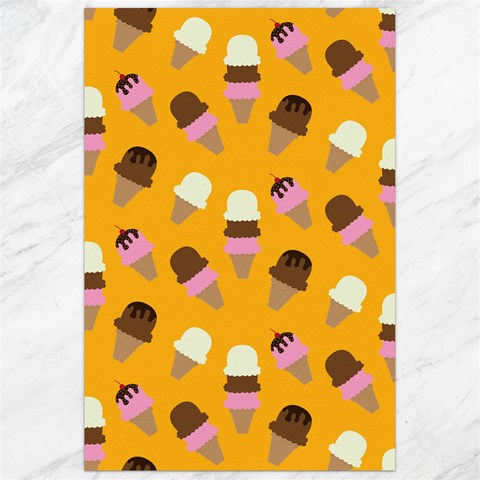Ice cream on an orange background pattern                                                             Canvas 24  x 36  from ArtsNow.com 23.35 x34.74  Canvas - 1