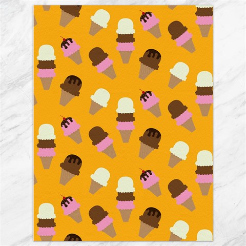 Ice cream on an orange background pattern                                                             Canvas 36  x 48  from ArtsNow.com 35.26 x46.15  Canvas - 1