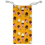Ice cream on an orange background pattern                                                             Jewelry Bag