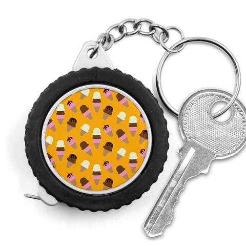 Ice cream on an orange background pattern                                                             Measuring Tape from ArtsNow.com Front