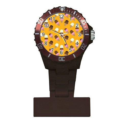 Ice cream on an orange background pattern                                                             Nurses Watch from ArtsNow.com Front