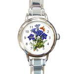 Vintage-blume-kunst-clipart-16307836606qy-removebg-preview Round Italian Charm Watch