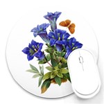 Vintage-blume-kunst-clipart-16307836606qy-removebg-preview Round Mousepads