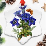 Vintage-blume-kunst-clipart-16307836606qy-removebg-preview Snowflake Ornament (Two Sides)