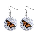 Monarch Butterfly 1  Button Earrings