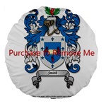 Smith (scotland) Coa With Motto-1 Large 18  Premium Round Cushions