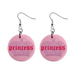 Princess 1  Button Earrings