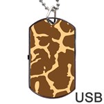 Giraffe Print Vector Dog Tag USB Flash (Two Sides)