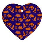 Orange Halloween Ornament (Heart)